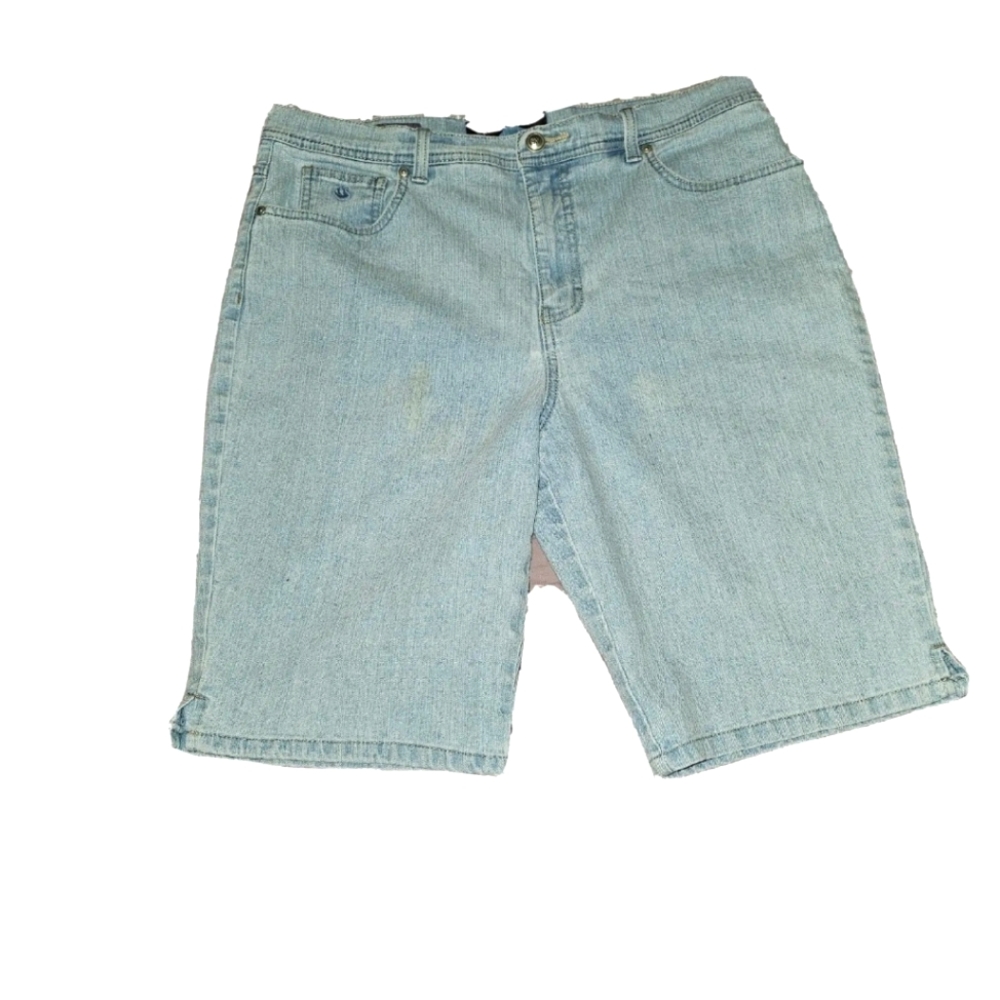 Bermuda Jean shorts light wash 16 denim stretch